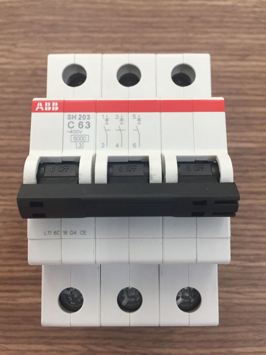 MCB ABB 3P, 6kA (63A)- SH203-C63